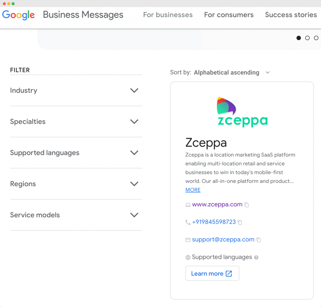 Google Business Messages Partner